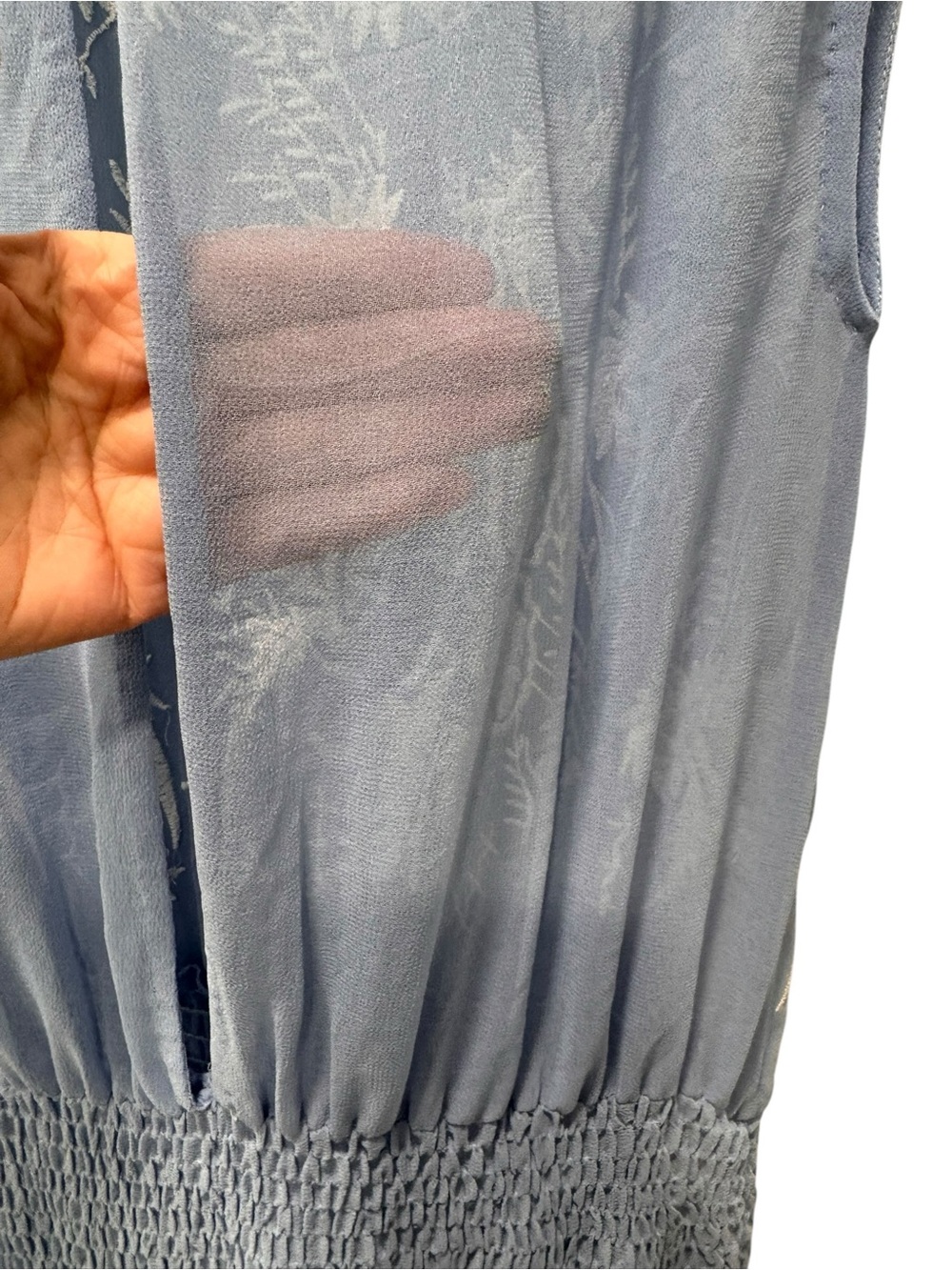 Free People Light Blue Embroidered Sheer Dress.  Size XS - Picture 5 of 9